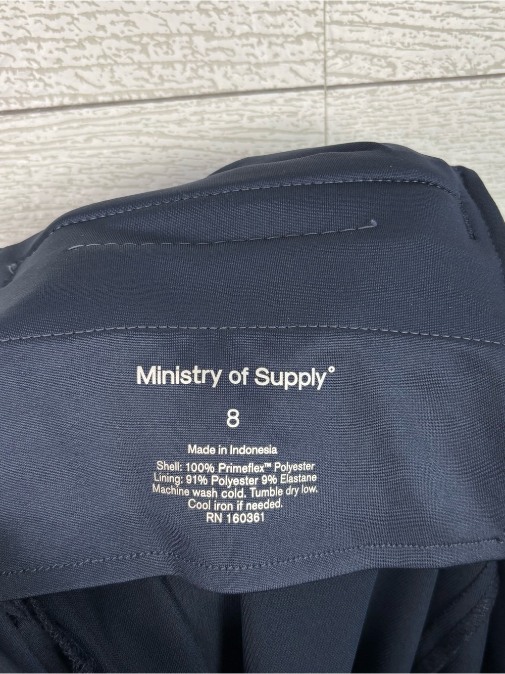 Ministry of Supply Navy Blue Kinetic Pull On Pant Comfort Work - Picture 3 of 8